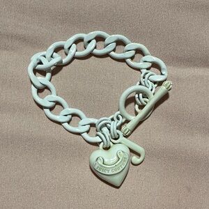 Juicy Couture Cream Heart Charm Bracelet